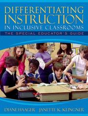 Cover of Differentiating instruction in inclusive classrooms by Diane Haager