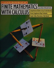 Cover of Finite mathematics with calculus by Joan Dykes