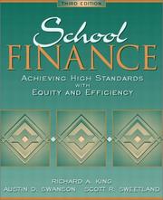 Cover of School finance by Richard A. King