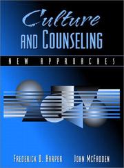 Front cover of Culture and Counseling by Frederick D. Harper