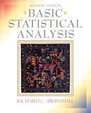 Cover of Basic statistical analysis by Richard C. Sprinthall
