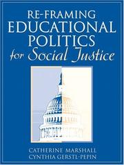 Front cover of Re-framing education politics for social justice by Catherine Marshall