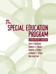Cover of Special Education Program Administrator's Handbook by David F. Bateman