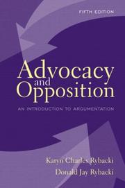 Front cover of Advocacy and opposition by Karyn C. Rybacki