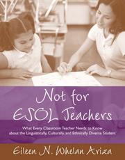 Cover of Not for ESOL teachers by Eileen N. Ariza