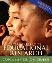 Front cover of Introduction to educational research by Craig A. Mertler