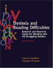 Cover of Dyslexia and reading difficulties by Carol A. Spafford