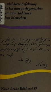Front cover of "... und diese Erfahrung habe ich nun auch gemacht" by Elisabeth Raabe