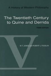 Front cover of A history of Western philosophy by W. T. Jones