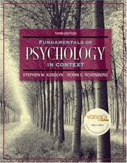 Front cover of Fundamentals of psychology in context by Stephen Michael Kosslyn