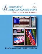 Front cover of Essentials of American government by O'Connor, Karen