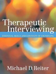 Cover of Therapeutic interviewing by Michael D. Reiter