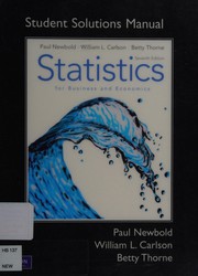 Front cover of Student Solutions Manual for Statistics for Busines and Economics by Steven C. Huchendorf