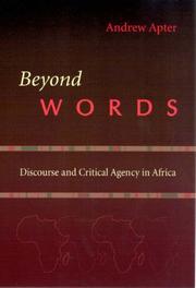 Cover of Beyond Words by Andrew Apter