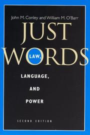 Cover of Just words by John M. Conley