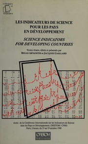 Front cover of Les indicateurs de science pour les pays en développement by Conférence internationale sur les indicateurs de science dans les pays en développement (1990 Paris)