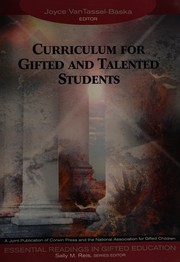 Front cover of Curriculum for gifted and talented students by Joyce VanTassel-Baska