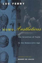 Cover of Homo aestheticus by Luc Ferry