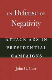 Front cover of In defense of negativity by John Gray Geer