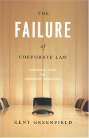 Front cover of The Failure of Corporate Law by Kent Greenfield