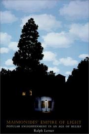 Front cover of Maimonides' Empire of Light by Ralph Lerner
