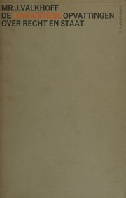 Front cover of De Marxistiese opvattingen over recht en staat by J. Valkhoff