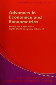 Front cover of Advances in Economics and Econometrics Vol. 3 by David M. Kreps