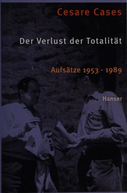 Cover of Der Verlust der Totalität by Cesare Cases