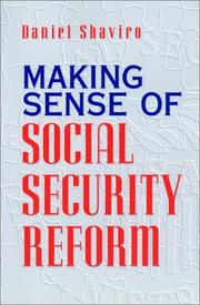 Cover of Making Sense of Social Security Reform by Daniel Shaviro