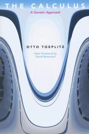 Cover of The calculus by Otto Toeplitz