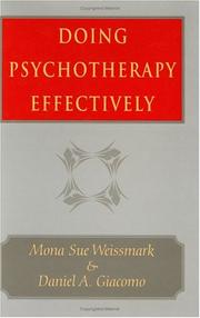 Cover of Doing psychotherapy effectively by Mona Sue Weissmark