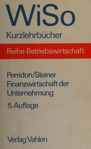 Front cover of Finanzwirtschaft der Unternehmung by Louis Perridon