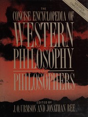 Front cover of The Concise encyclopedia of western philosophy and philosophers by J. O. Urmson