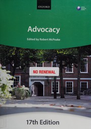 Cover of Advocacy by City Law School Staff