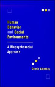 Front cover of Human behavior and social environments by Dennis Saleebey