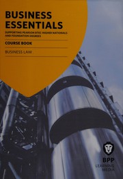 Front cover of Business law by BPP Learning Media (Firm)