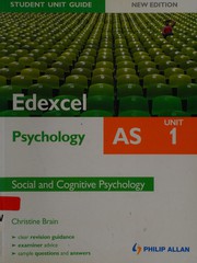 Front cover of Edexcel AS psychology by Christine Brain