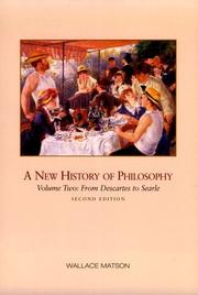 Front cover of A new history of philosophy by Wallace I. Matson