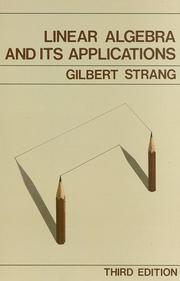 Cover of Linear algebra and its applications by Gilbert Strang