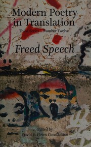 Cover of Freed speech by David Constantine