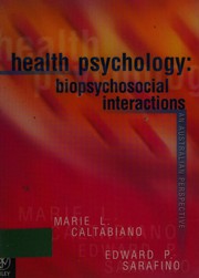 Front cover of Health psychology by Marie L. Caltabiano