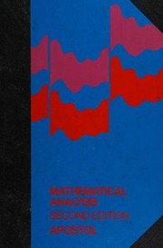 Cover of Mathematical Analysis by Tom M. Apostol