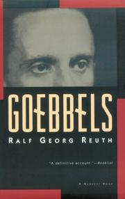 Cover of Goebbels by Ralf Georg Reuth