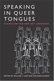 Cover of Speaking in queer tongues by William L. Leap