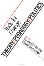 Cover of Theory/pedagogy/politics : texts for change by Donald Morton