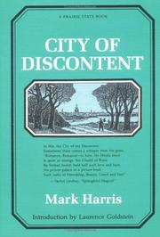 Front cover of City of discontent by Harris, Mark