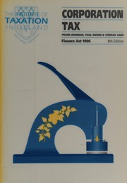 Cover of Corporation tax by Frank Brennan