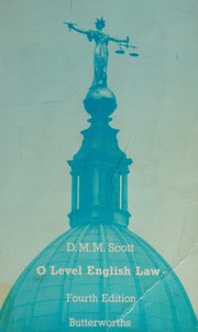 Front cover of 'O' Level English law by D. M. M. Scott