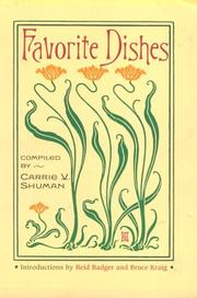 Front cover of Favorite Dishes by Carrie V. Shuman