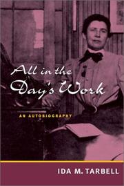 Cover of All in the day's work by Ida Minerva Tarbell